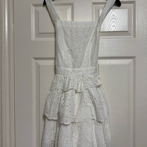 Rachel Parcell White Eyelet Sleeveless Dress